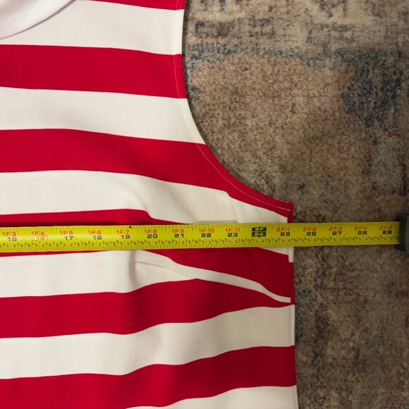 Talbots Women's Plus Red/White Nautical Stripe Sleeveless Shirt Top Tank 3X - Picture 7 of 9